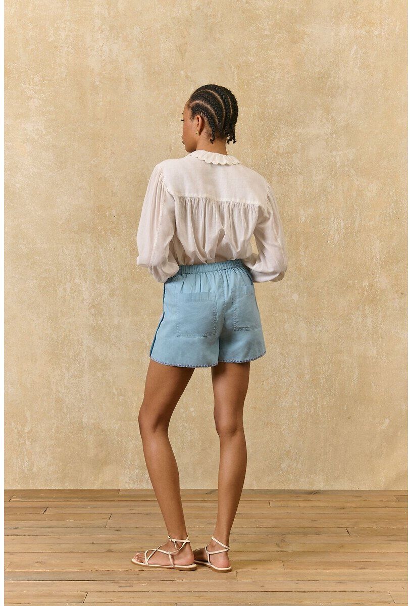 LOUISE MISHA Short brodé à taille élastiquée, MAIWA