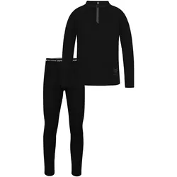 Normani, Jungen, Funktionsunterhose, Merino Oberteil „Nyapari“ und Merino Hose „Mackay“ - 9547 (158, 164), Schwarz