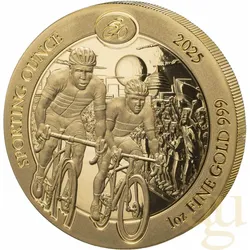 1 Unze Goldmünze Ruanda Sporting Serie - Radsport 2025