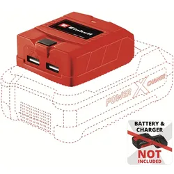 Einhell TC-CP 18 Li USB-Solo Akku-Adapter Power X-Change 2x USB 2,1A ohne Akku