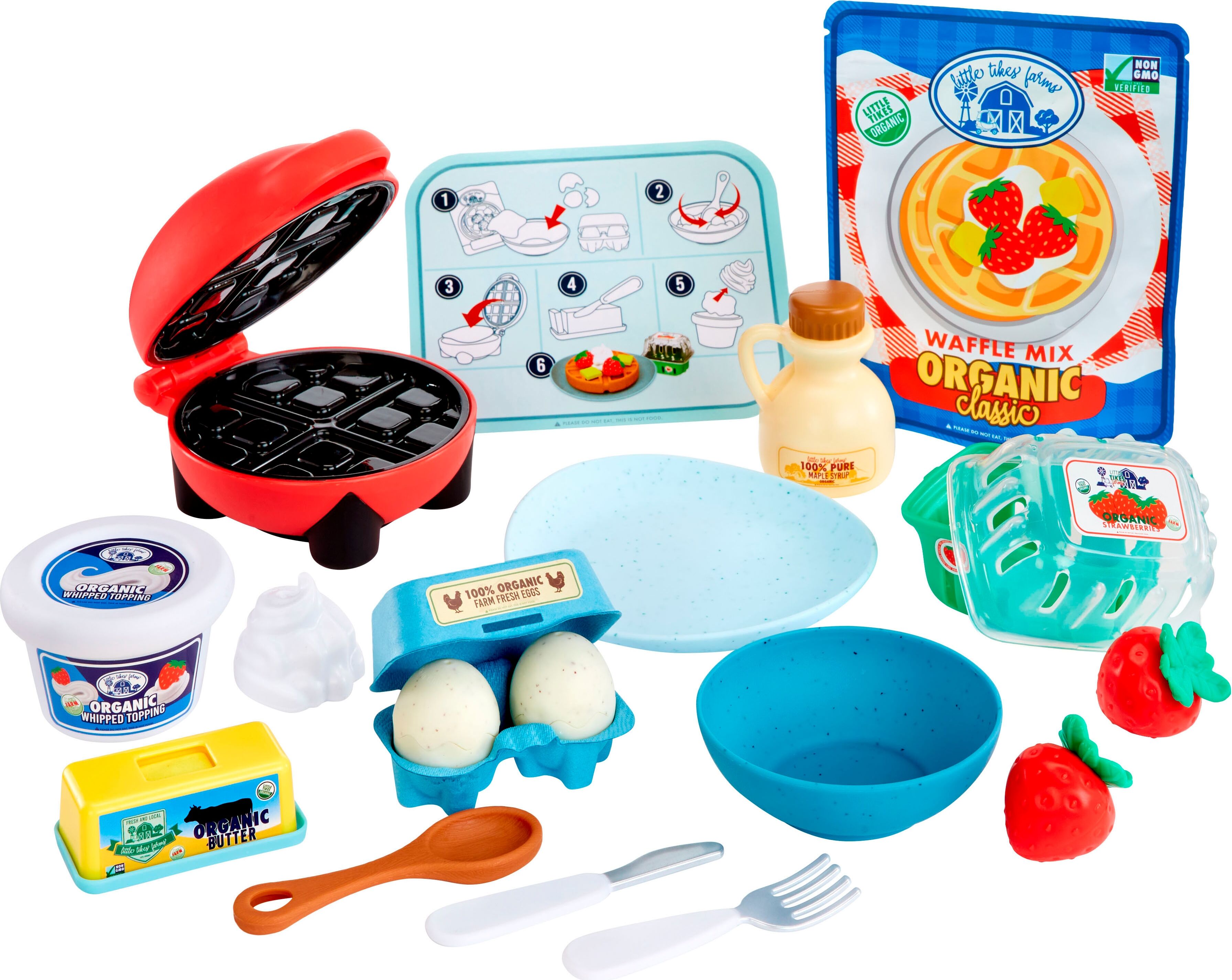 Spiellebensmittel LITTLE TIKES "Creative Chefs Waffles Kit", bunt, Kaufladensortimente, Kinder, Kunststoff, Spiellebensmittel