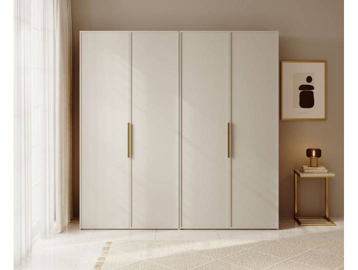 Selsey Kleiderschrank FRAME mit 3D-Optik, flexibler Innenaufteilung & Metallgriffen.