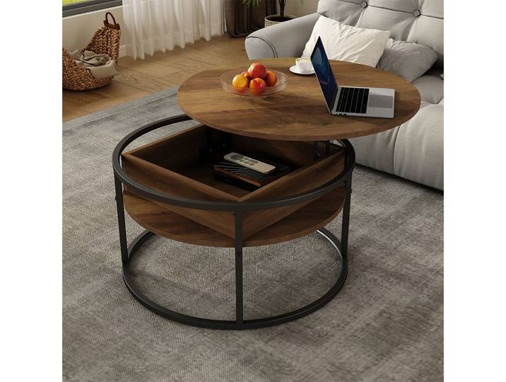 Vicco Couchtisch Marlo, Holz/Schwarz, 77 x 77 cm (1-St)