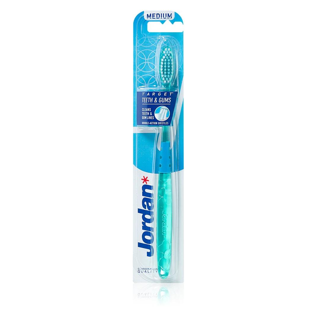 Jordan Target Teeth&Gums Gently Removes Plaque Toothbrush Medium 1 Pc(S) (Mittel, 1x) (33395997)