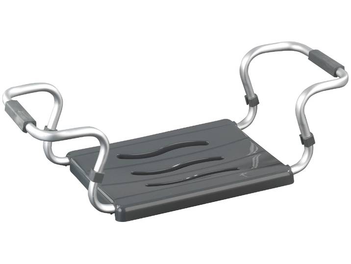 Badewannensitz WENKO Secura , silber (silberfarben), H:18cm T:26cm, Badewannensitze, Badewannensitz