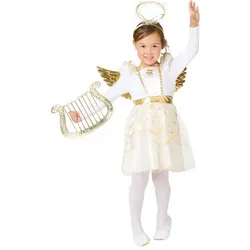 Kinder-Kleid "Engelchen", weiß / gold