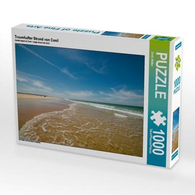CALVENDO Puzzle Traumhafter Strand von Conil 1000 Teile Puzzle quer | 1000 Teile Lege-Größe 64 × 48 cm Foto-Puzzle für glückliche Stunden