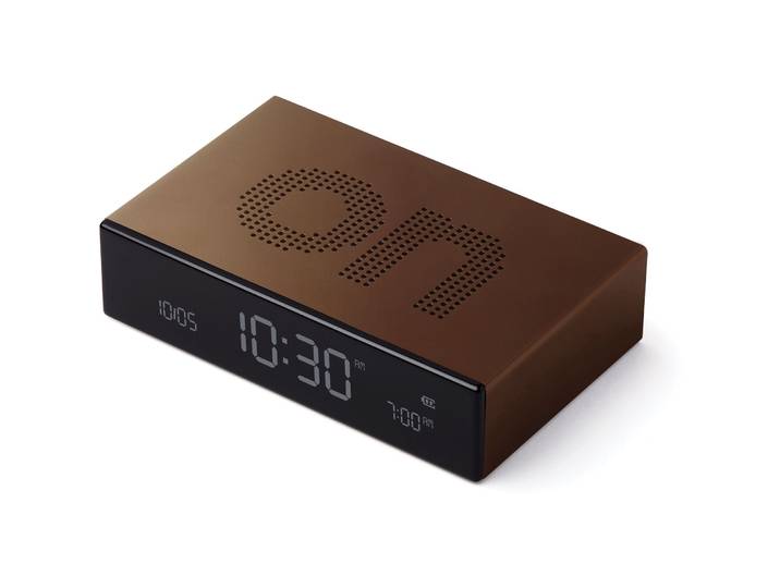 Lexon Wecker Flip Bronze Kunststoff
