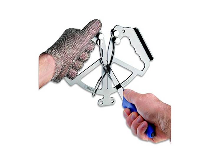 F. DICK Messerschärfer, Messerschleifer zum Durchziehen I spezielle Schärfstäbe, immer perfekter Winkel, Edelstahl gehärtet, manuelles einfaches Schärfen) Silver Steel HYPERDRILL 90086000