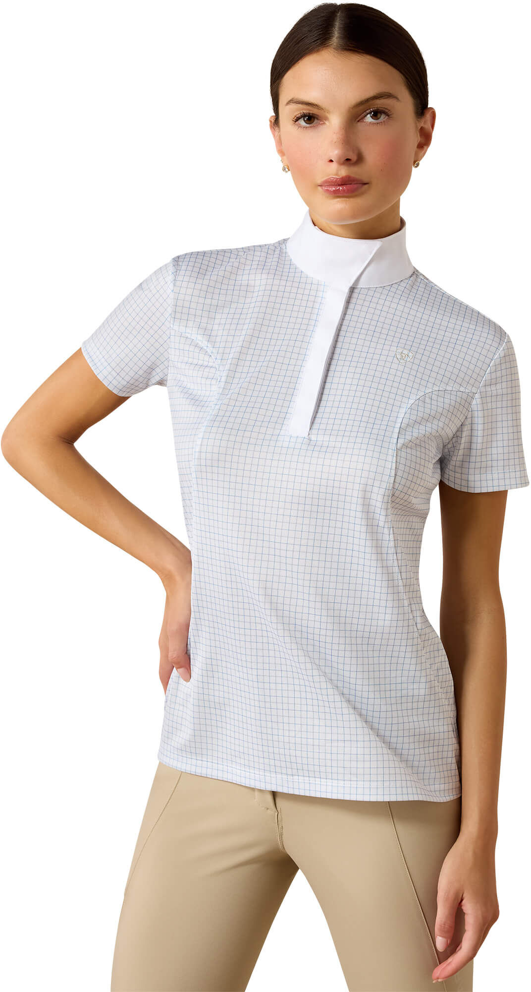 Women's Aptos Show Shirt in Riviera Check, Size: XXS Regular by Ariat