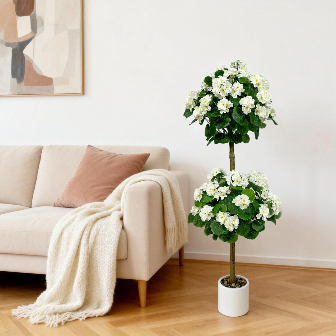Blue Elephant 20cm Plant White 20cm H X 20cm W X 75cm D