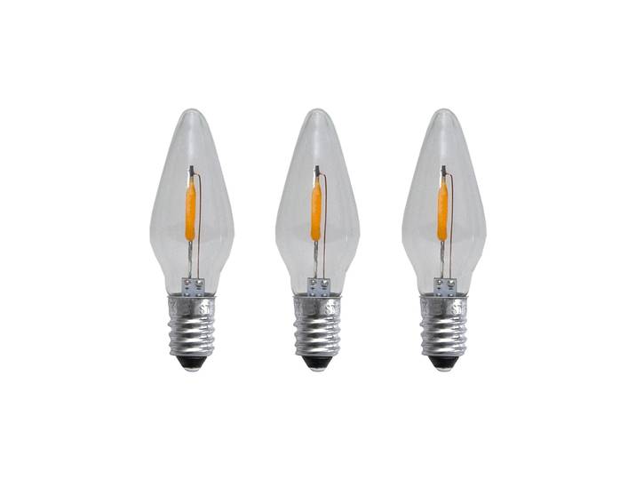 Star Trading Lampe de rechange E10 LED filament soft glow lot de 3 0,5W 1900K non dimmable