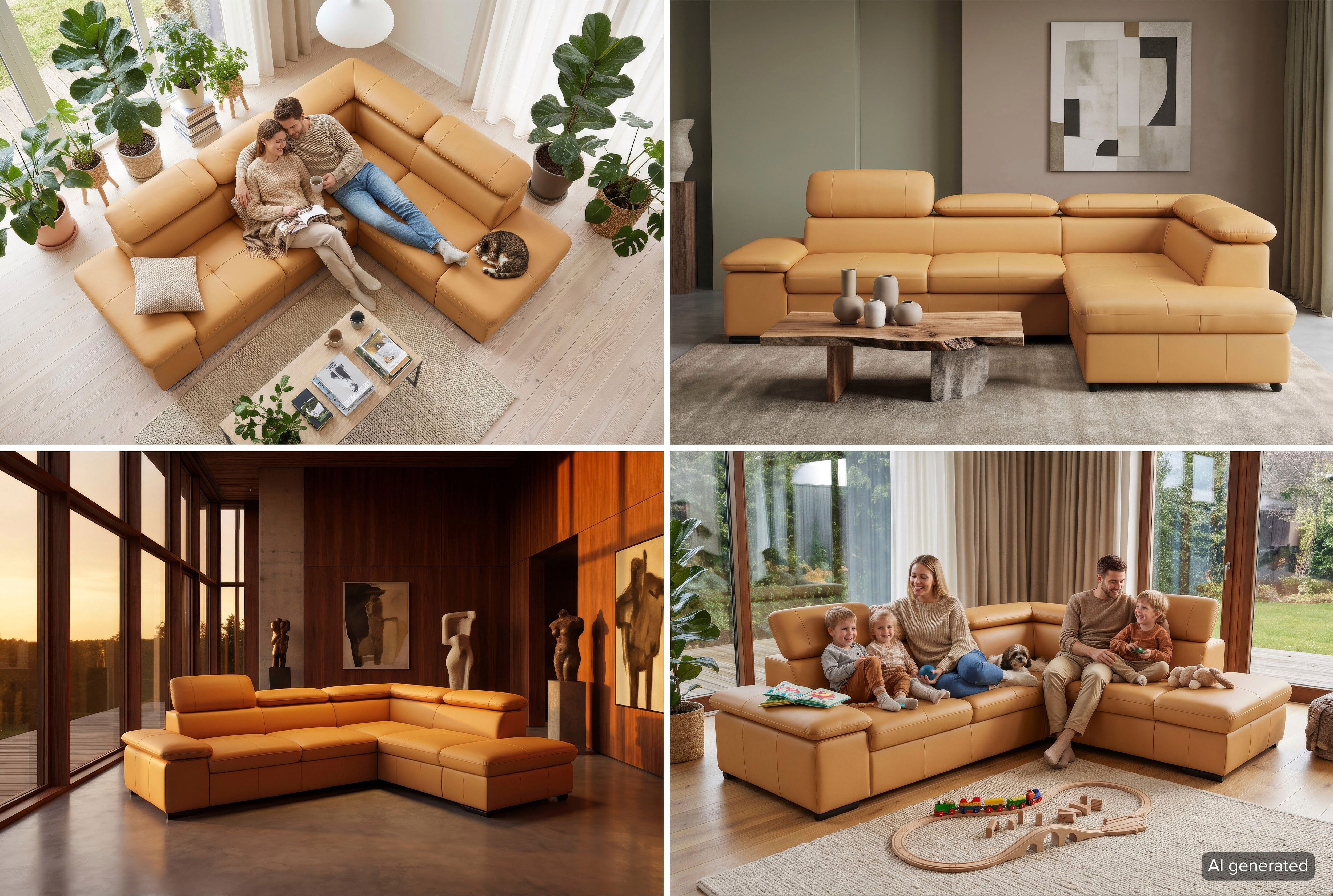 Ecksofa SIT & MORE "Alcudia L-Form, B: 272 cm, Arm- und Kopfteilverstellung, Eckcouch", braun (schlamm), B:272cm H:73cm T:226cm, 100% Polyester, Sofas, Ecksofa, optional Schlaffunktion, Komfortsitz schlamm B/H/T: 272cm x 73cm x 226cm, Luxus-Microfaser Eup