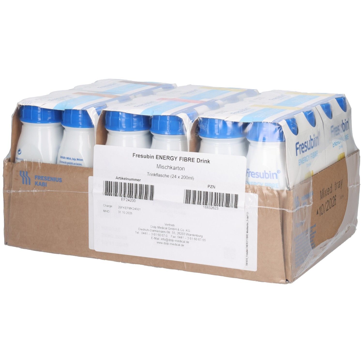 Fresubin Energy Fibre Drink Mischkarton Trinkfl. 24x200 ml Lösung