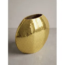 Tischvase Eisen Gold 40x10x35 cm - BERLENGA   Kadima Design