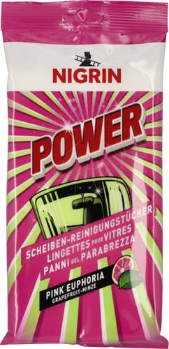 NIGRIN 683183:Scheiben-Reinigungstücher Pink Euphoria Grapefruit-Minze-Duft 1St.