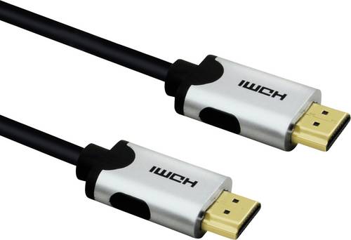 Value HDMI Anschlusskabel HDMI-A Stecker, HDMI-A Stecker 1.00m Schwarz 11.99.5940 10K UHD, 8K UHD, doppelt geschirmt HDMI-Kabel