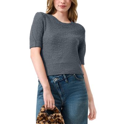 Strickpullover QS, Damen, Gr. XL, grau (mid grau), Strick, Obermaterial: 100% Polyacryl, unifarben, normal hüftbedeckend, Rundhals, Bündchen, Pullover Strickpullover, Halbarm-Strickpullover