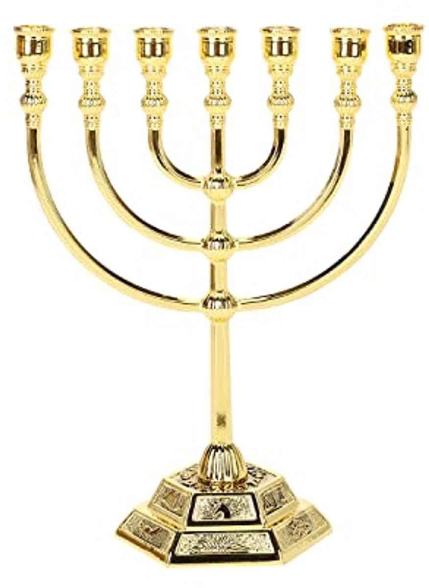 Menorah 7 Takken - Joodse Kaarsenhouder voor Chanoeka en Sabbat