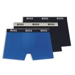 BOSS für Herren. 50554694 Set 3 Boxershorts Power blau (M), Schwarz, Heimtextilien, Baumwolle