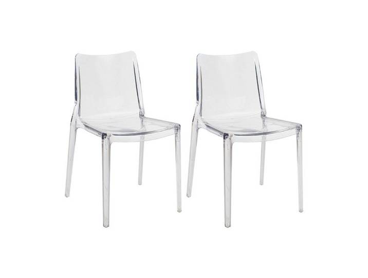 Lot de 2 chaises en polycarbonate - Cristal - RANZAKA
