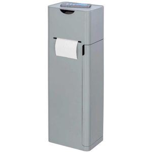 Wenko WC-Garnitur Imon 6 in 1, Kunststoff grau, mit Ablage