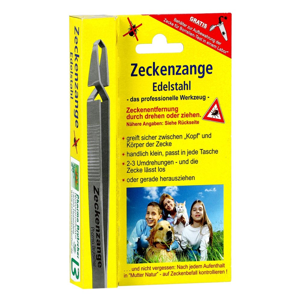 Pharma Brutscher Zeckenzange Chirurgenstahl geriffelt 11727596