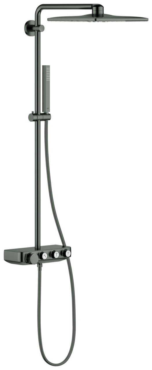 GROHE Duschsystem Euph. SmartControl 310 Cube Duo 26508 THM hard graphite geb., 26508AL0 26508AL0