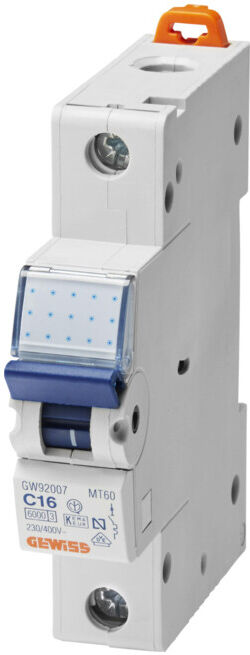 Gewiss Disjoncteur B16A, 1P, 10KA GW92508 (GW92508)