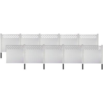 Sichtschutzelement TETZNER & JENTZSCH "LANGLEY 8", weiß, H:180cm, Aluminium, Polyvinylchlorid (PVC), Zaunelemente, Nie wieder streichen. Weiße PVC-Kunststoffzäune