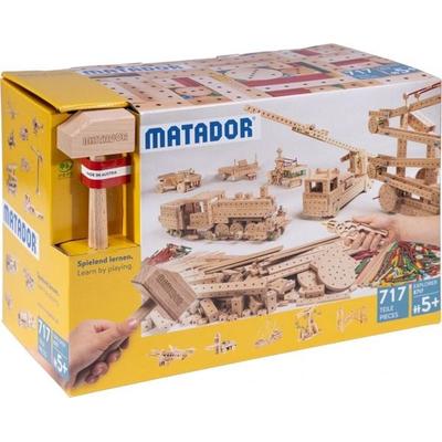 MATADOR 11717 - Explorer E717, Baukasten, Holz, 717 Teile, Konstruktionsbaukasten, ab 5 Jahren, Spielend lernen!
