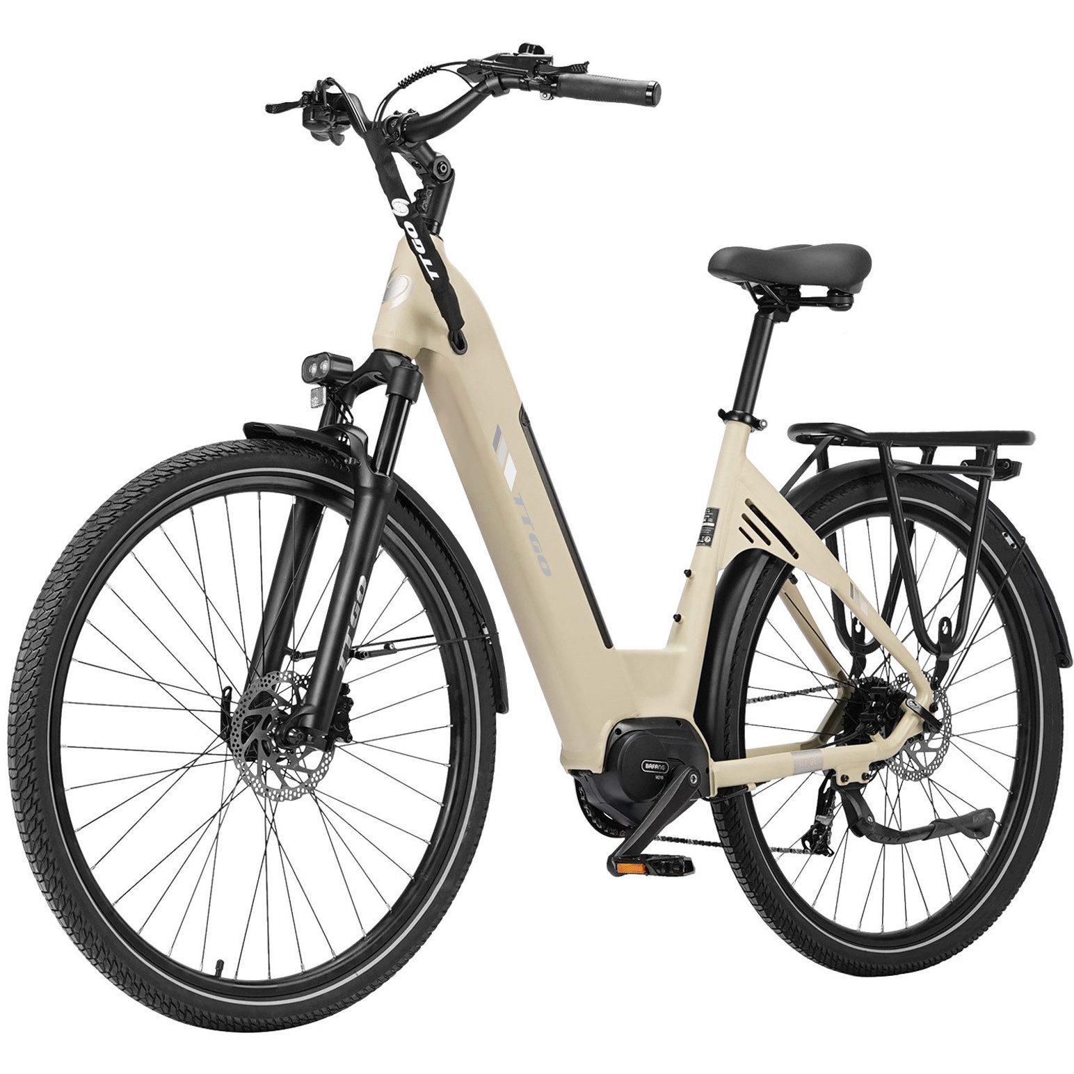 E-Bike Cityrad 28Zoll, 140km, 75Nm Mittelmotor, Lockout-Federgabel, C7 SE, Pedelec 9Gang Shimano, Kettenschaltung, Mittelmotor, 648Wh, Drehmomentsenso