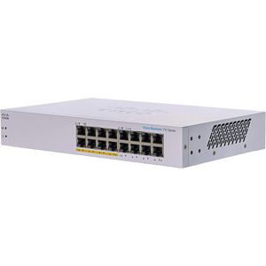 Cisco Switch Business, CBS110-16PP-EU, unmanaged, 16-Port, 1 Gbit/s, 8x PoE+