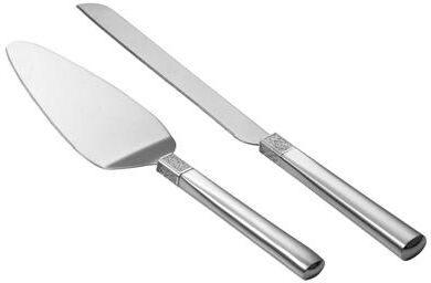 Waterford Lismore Diamond Silver Cake Knife and Server