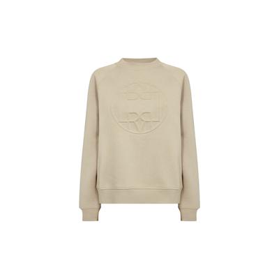 Strickpullover LEVETE ROOM "Levete Room Sweater LR-NUKA", Damen, Gr. S, beige (1195, island fossil), Obermaterial: 80% Baumwolle, 20% Polyester, Pullover Strickpullover
