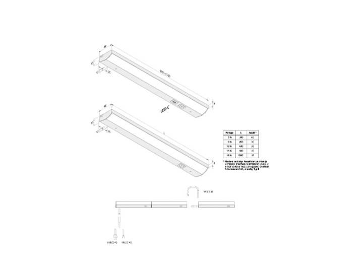 Hera LED-Unterbaulampe ModuLite F, aluminium, 60 cm, 4.000 K, Alu F, alu / grau / zink, für Küche, Aluminium, Modern