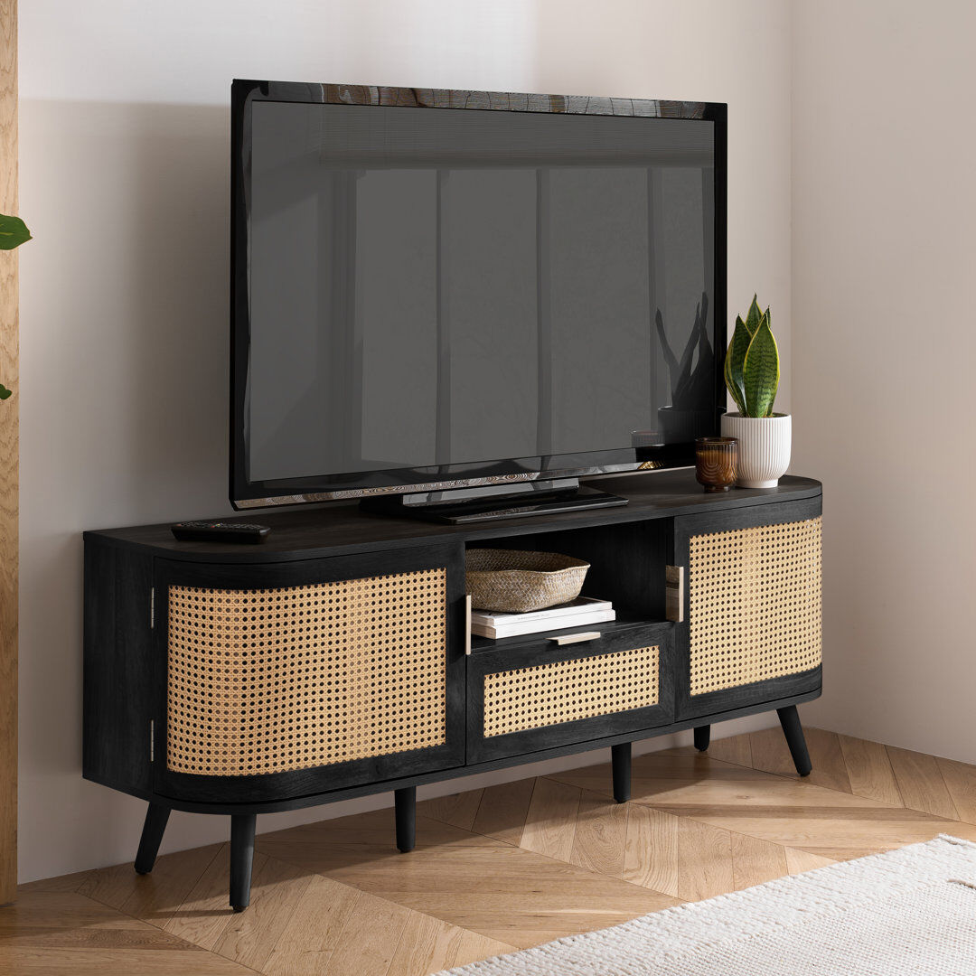 Bay Isle Home Almir 1 Piece TV Stand Black