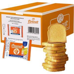 Brandt Zwieback Markenzwieback klassisch, 940 g, je 2 Scheiben, 50 Portionen