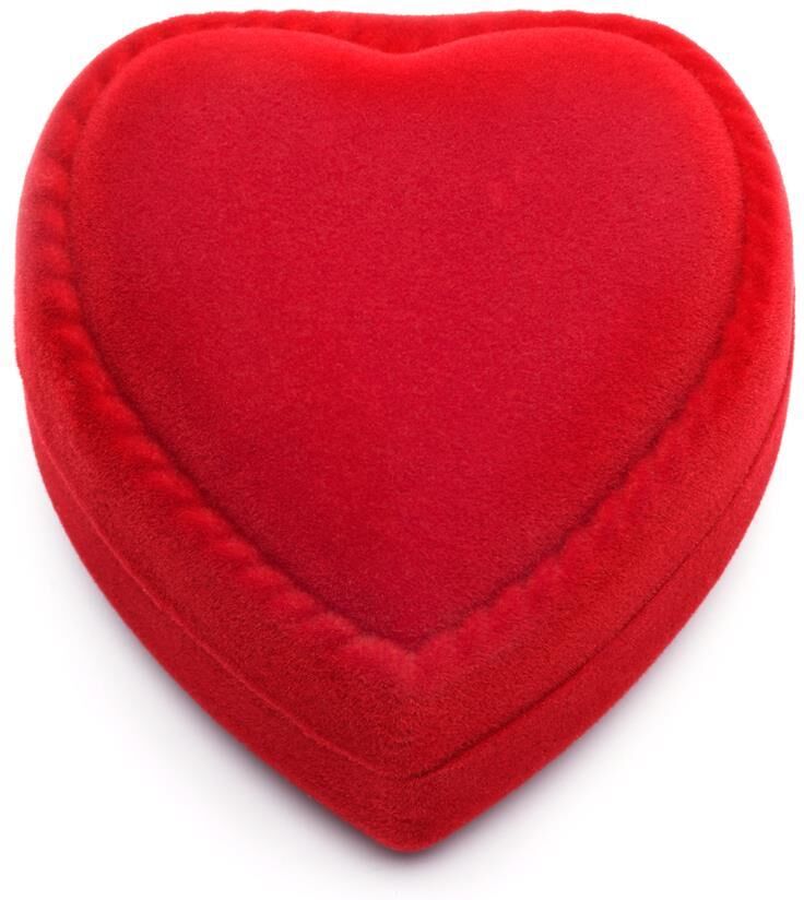 Unique Rotes Geschenketui Herz für Verlobungsringe rot