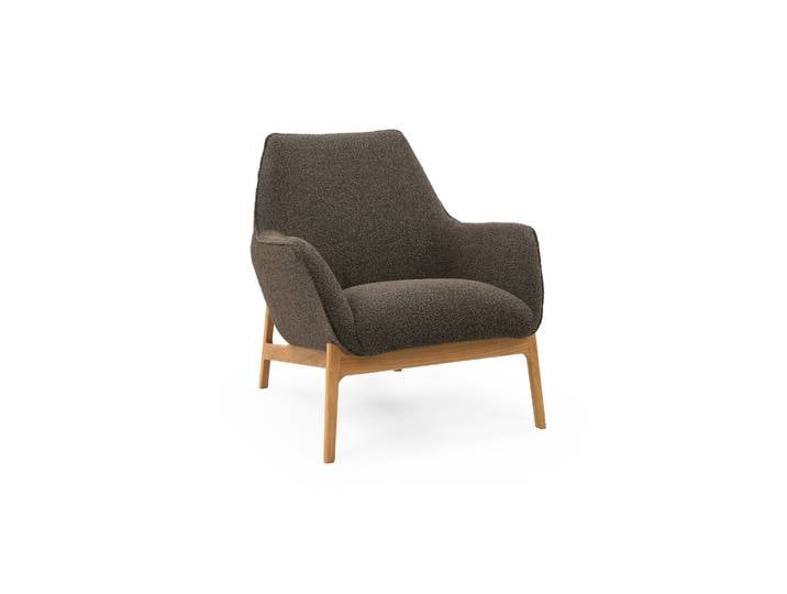 Leno Loungesessel, Eiche natur Stoff