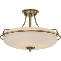 Deckenleuchte Lampe Metall Glas Messing 4 Flammig D 52,8 cm Wohnzimmerlampe