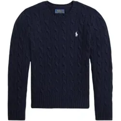 Polo Ralph Lauren für Mädchen. 313877375008 Pullover aus Wolle und Kaschmir, marineblau ((S) 7años= 130/134cm), Lässig, Langarm, Kinderbekle