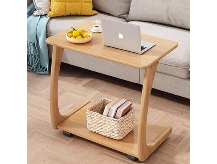 360° Drehbare Beistelltische - Wasserdichter Tragbarer Lesetisch, Sofa-Seitenschrank, Beweglicher Quadratischer Tisch, Wohnzimmer, Kleiner Couchtisch, Zum Arbeiten, Lernen, Lesen, Schreiben ( Color :
