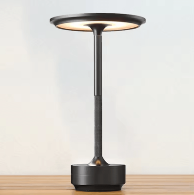 Inspire Curations Rechargeable Aluminum LED Table Lamp With Touch Control & Stepless Dimming gray changeable