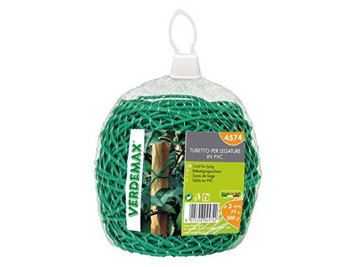 Verdemax 4574 3 mm 500 g pvc koordspoel voor binden, groen