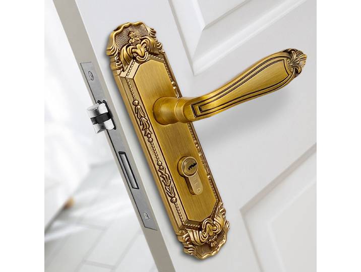 Boutique Hardware serrures de porte de chambre à coucher poignées de porte Double face serrures serrures antivol silencieuses bouton de porte intérieure avec serrure et clé