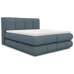 Boxbett Alberto 180 x 200 cm Stoff Blau