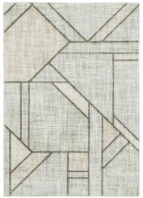Vista Home Celeste Geometric Grey/ Beige Power Loom Rug