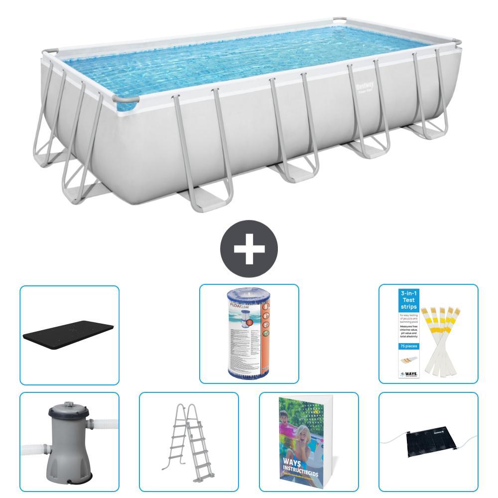 Bestway Power Steel Rechteckig - 488x244x122 cm - 6-teilig S619