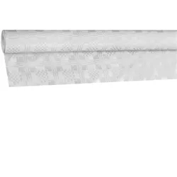 VEPATIM Damasttischdecke Tischtuch aus Papier gerollt 1,00m x 50m weiß